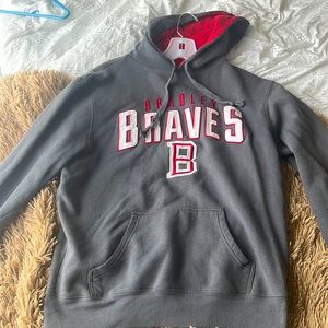 COLLEGE HOODIE//BRADLEY BRAVES. size medium.